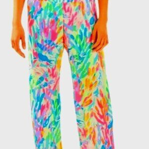 NWT Lilly Pulitzer Palazzo Pants Bal Harbour Sparkling Sands $148 (Waist 27-30 )